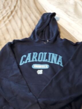 J. America Navy Carolina Rebels Hoodie with Light Blue Graphics